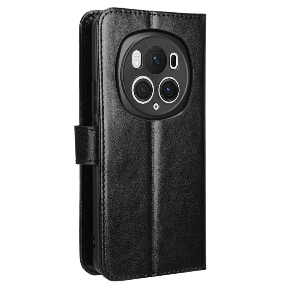Honor Magic6 Pro 5G Wallet-Handyhülle – Schutzhülle mit stoßfester Crazy Horse-TexturSchutzhülle