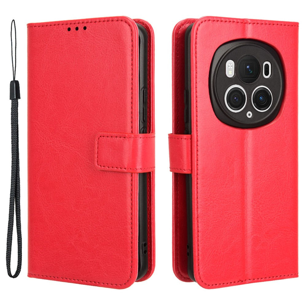 Honor Magic6 Pro 5G Wallet-Handyhülle – Schutzhülle mit stoßfester Crazy Horse-TexturSchutzhülle