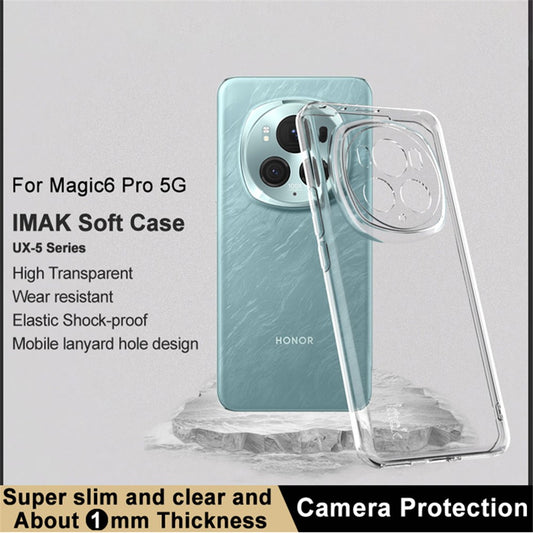 Honor Magic6 Pro 5G Transparente Handyhülle – Staubdichte Schutzhülle, stoßfest, aus TPU