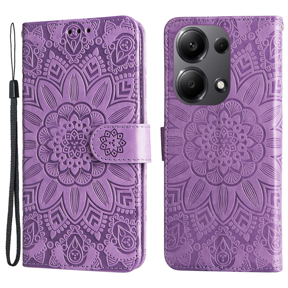 For Xiaomi Redmi Note 14S 4G / Note 13 Pro 4G / Poco M6 Pro 4G Magnetic Phone Case Leather Imprinted Cover