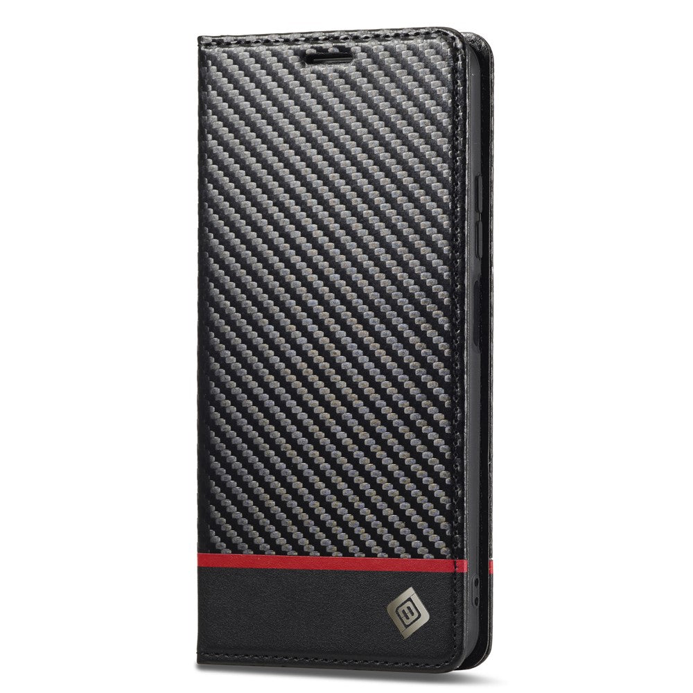 LC.IMEEKE For Xiaomi Redmi Note 13 Pro 5G / Poco X6 5G Leather Case Carbon Fiber Texture Wallet Stand Cover