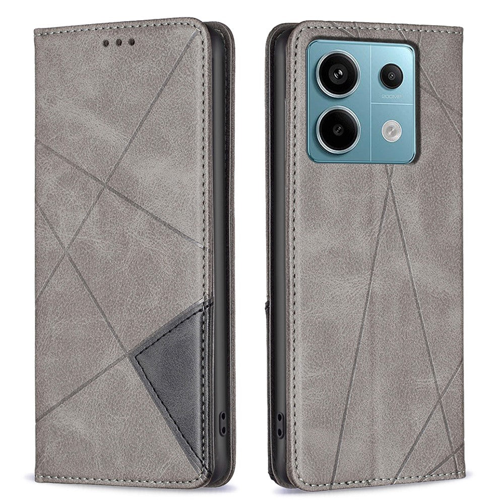 For Xiaomi Redmi Note 13 Pro 4G / Poco M6 Pro 4G Case PU Leather Card Slots Flip Phone Cover