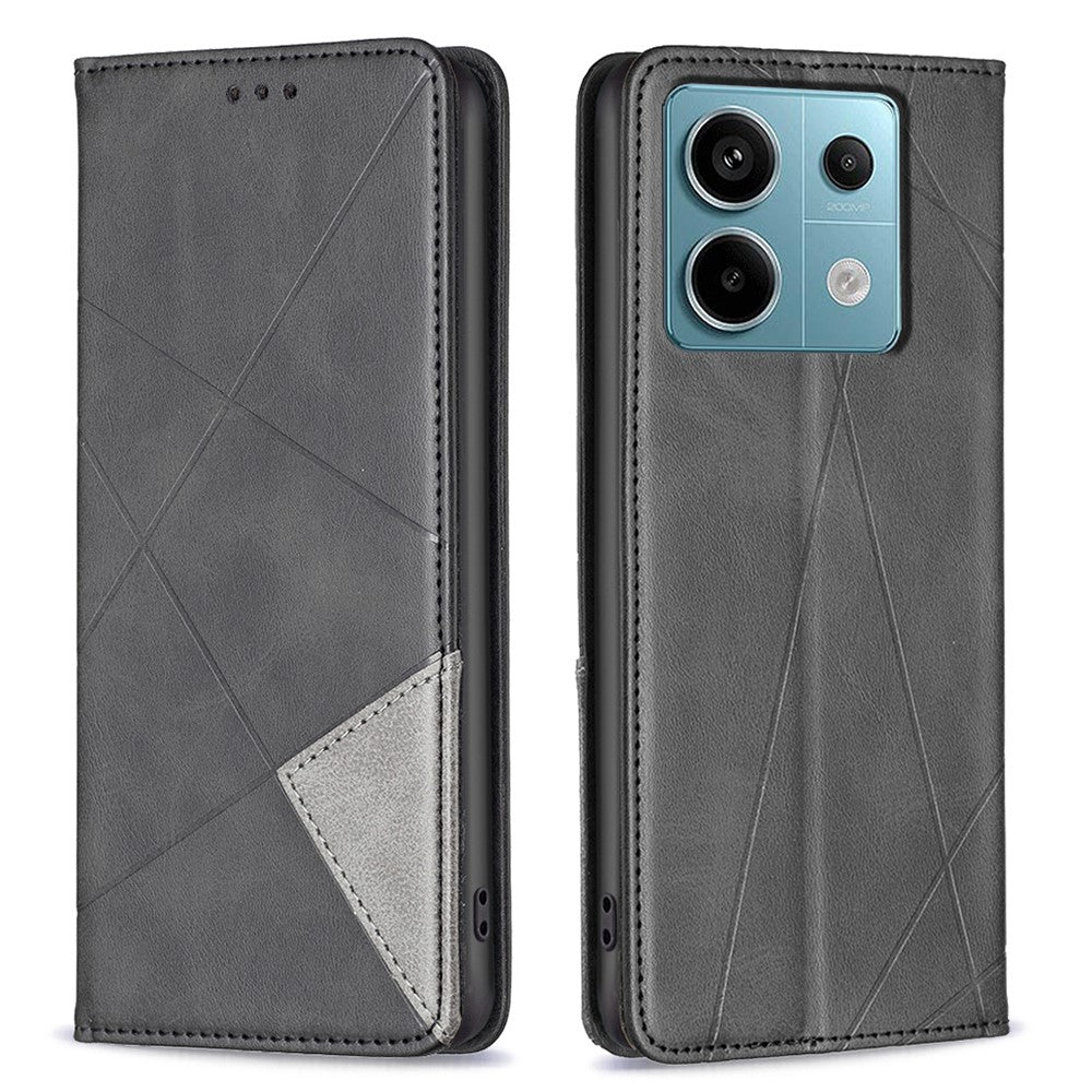 For Xiaomi Redmi Note 13 Pro 4G / Poco M6 Pro 4G Case PU Leather Card Slots Flip Phone Cover