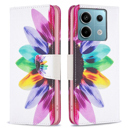 Xiaomi Redmi Note 13 Pro 4G / Xiaomi Poco M6 Pro 4G Wallet-Handyhülle – Poco M6 Pro 4G Flip Musterdruck Lederhülle