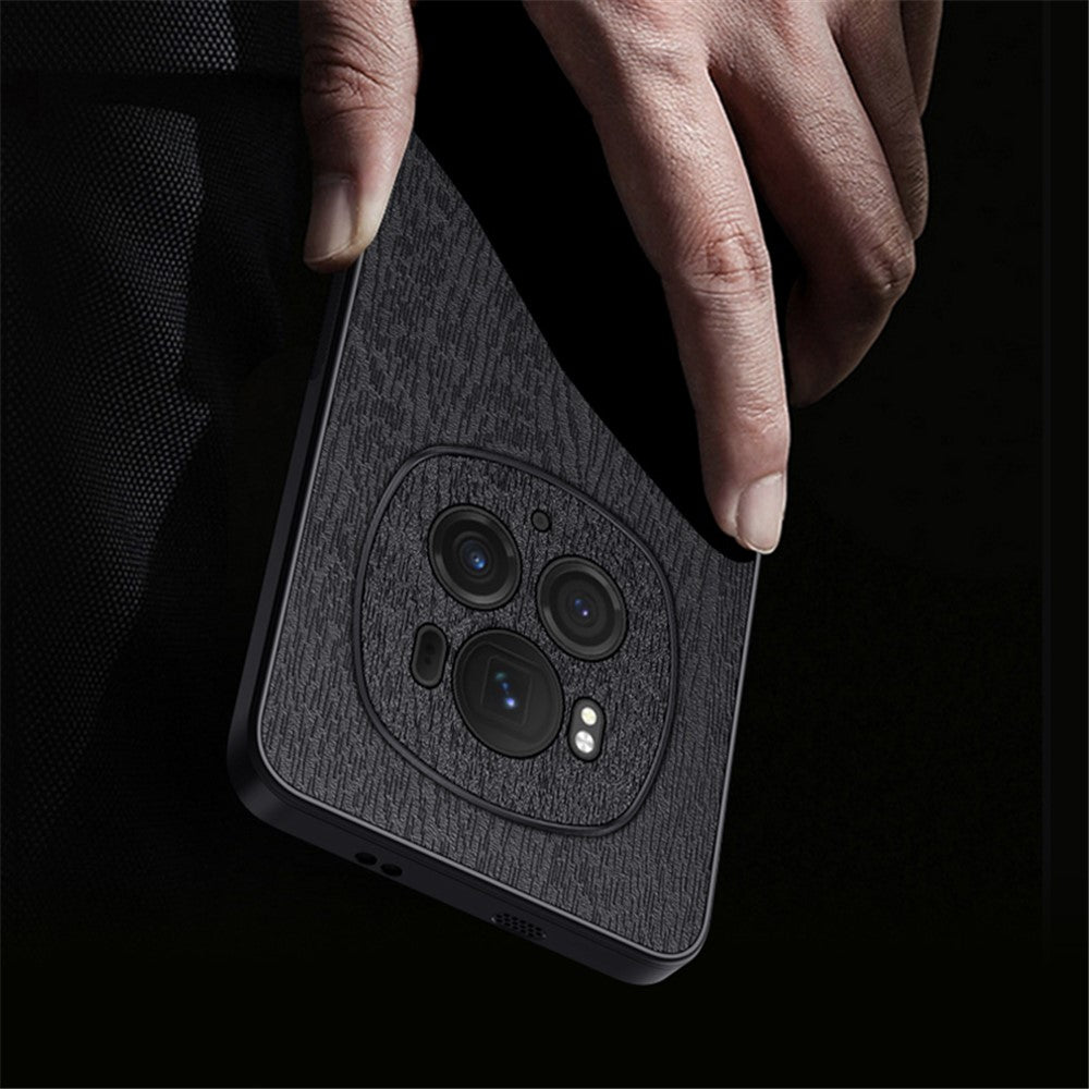 Honor Magic6 Pro 5G Handyhülle – Aus lederbeschichtetem PC+TPU, mit Holzmaserung