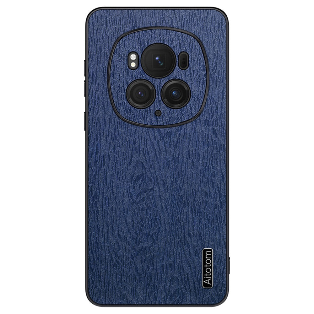 Honor Magic6 Pro 5G Handyhülle – Aus lederbeschichtetem PC+TPU, mit Holzmaserung