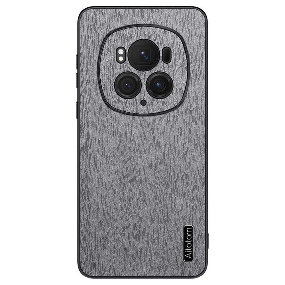 Honor Magic6 Pro 5G Handyhülle – Aus lederbeschichtetem PC+TPU, mit Holzmaserung