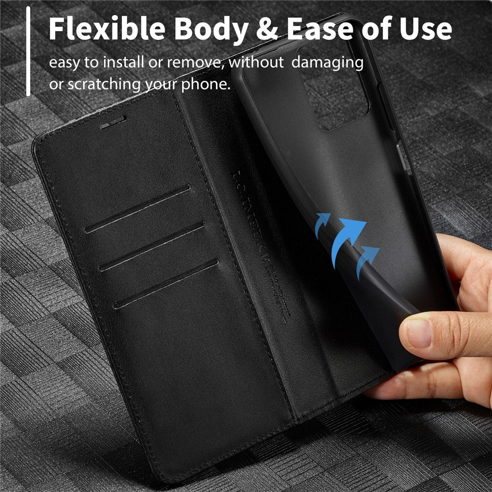 LC.IMEEKE For Xiaomi Redmi Note 13 4G Wallet Case Carbon Fiber Texture Leather Flip Phone Cover