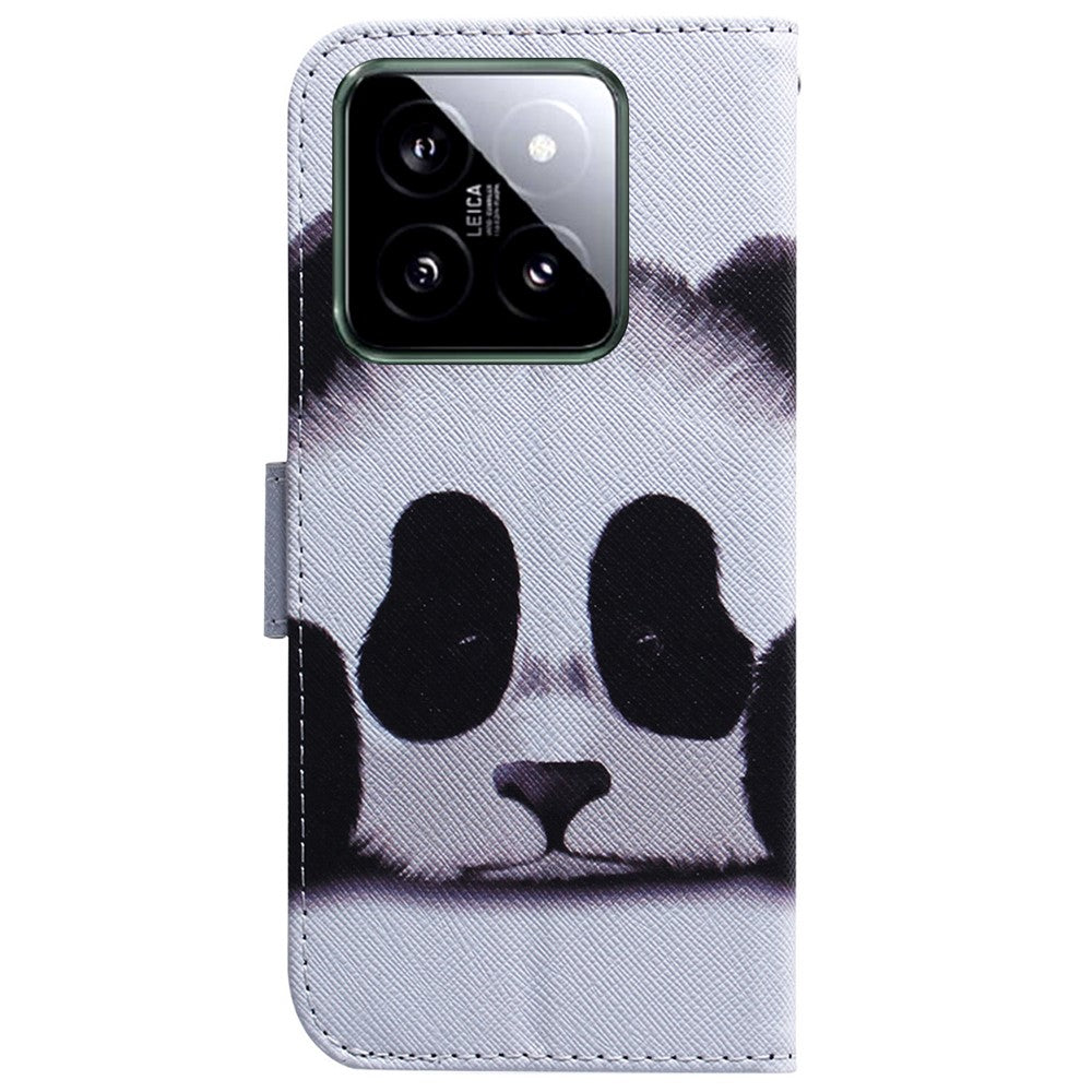 For Xiaomi 14 Leather Case Pattern Printing Phone Wallet Cover