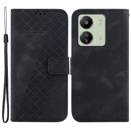For Xiaomi Redmi 13C 4G / 13C 5G / Poco C65 4G / Poco M6 5G / 13R 5G Case PU Leather Wallet Stand Imprinted Phone Cover
