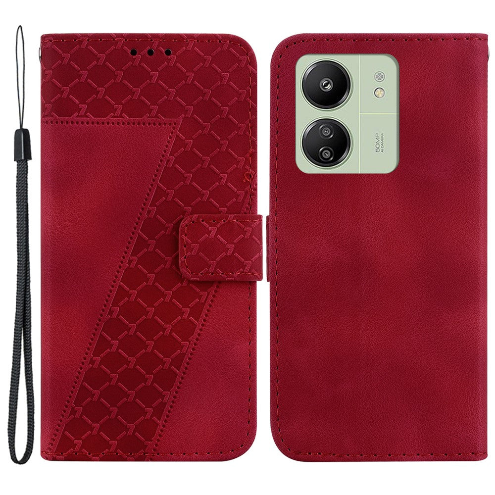 For Xiaomi Redmi 13C 4G / 13C 5G / Poco C65 4G / Poco M6 5G / 13R 5G Case PU Leather Wallet Stand Imprinted Phone Cover