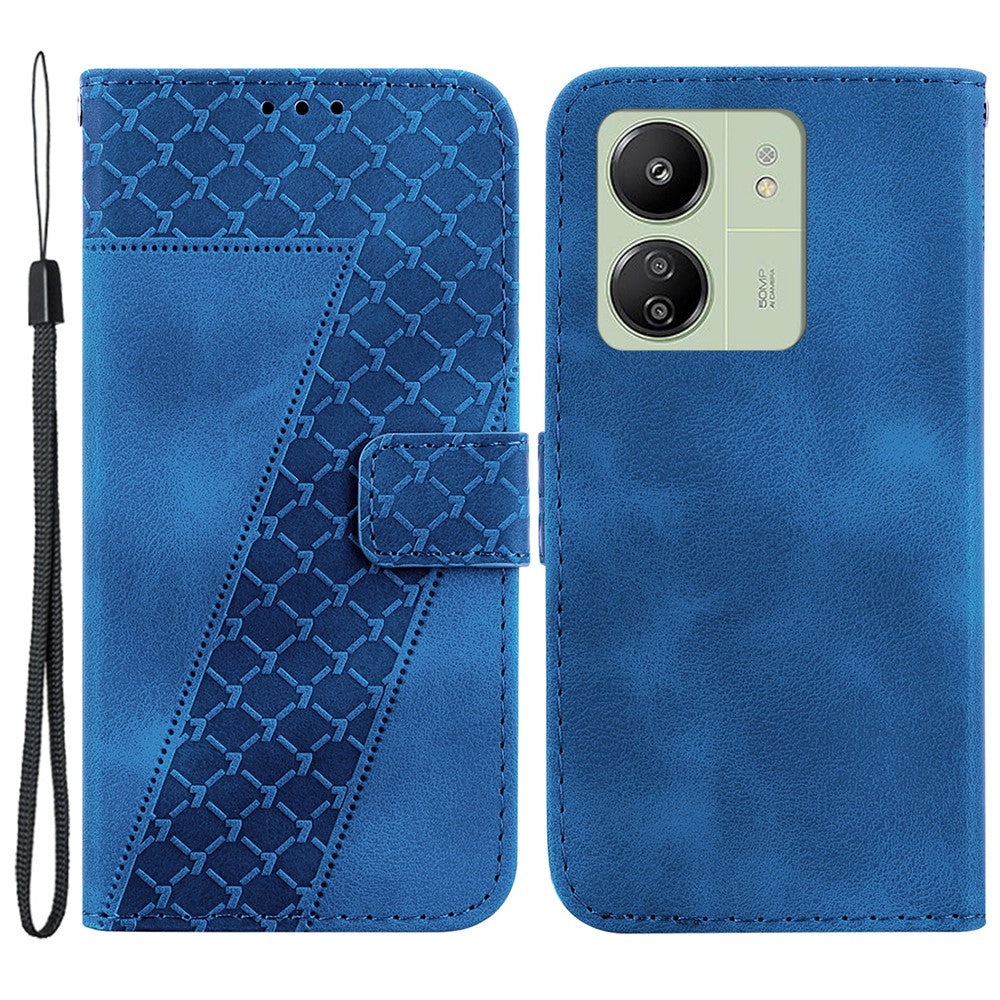 For Xiaomi Redmi 13C 4G / 13C 5G / Poco C65 4G / Poco M6 5G / 13R 5G Case PU Leather Wallet Stand Imprinted Phone Cover