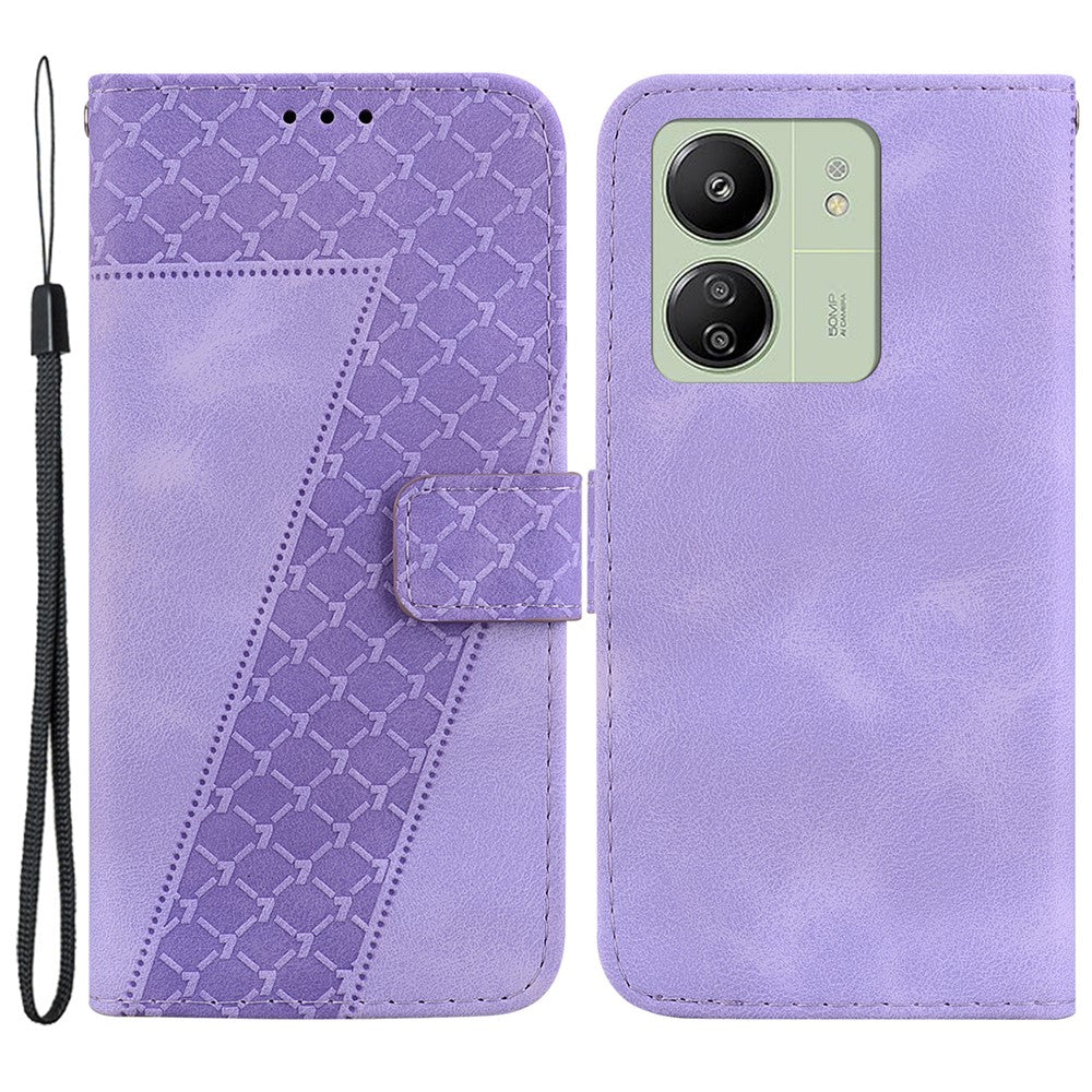 For Xiaomi Redmi 13C 4G / 13C 5G / Poco C65 4G / Poco M6 5G / 13R 5G Case PU Leather Wallet Stand Imprinted Phone Cover