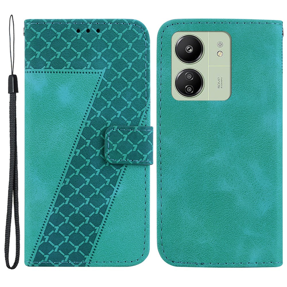 For Xiaomi Redmi 13C 4G / 13C 5G / Poco C65 4G / Poco M6 5G / 13R 5G Case PU Leather Wallet Stand Imprinted Phone Cover
