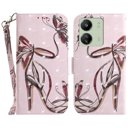 For Xiaomi Redmi 13C 4G / 13C 5G / Poco C65 4G / Poco M6 5G / 13R 5G Cell Phone Case 3D Pattern Wallet Cover