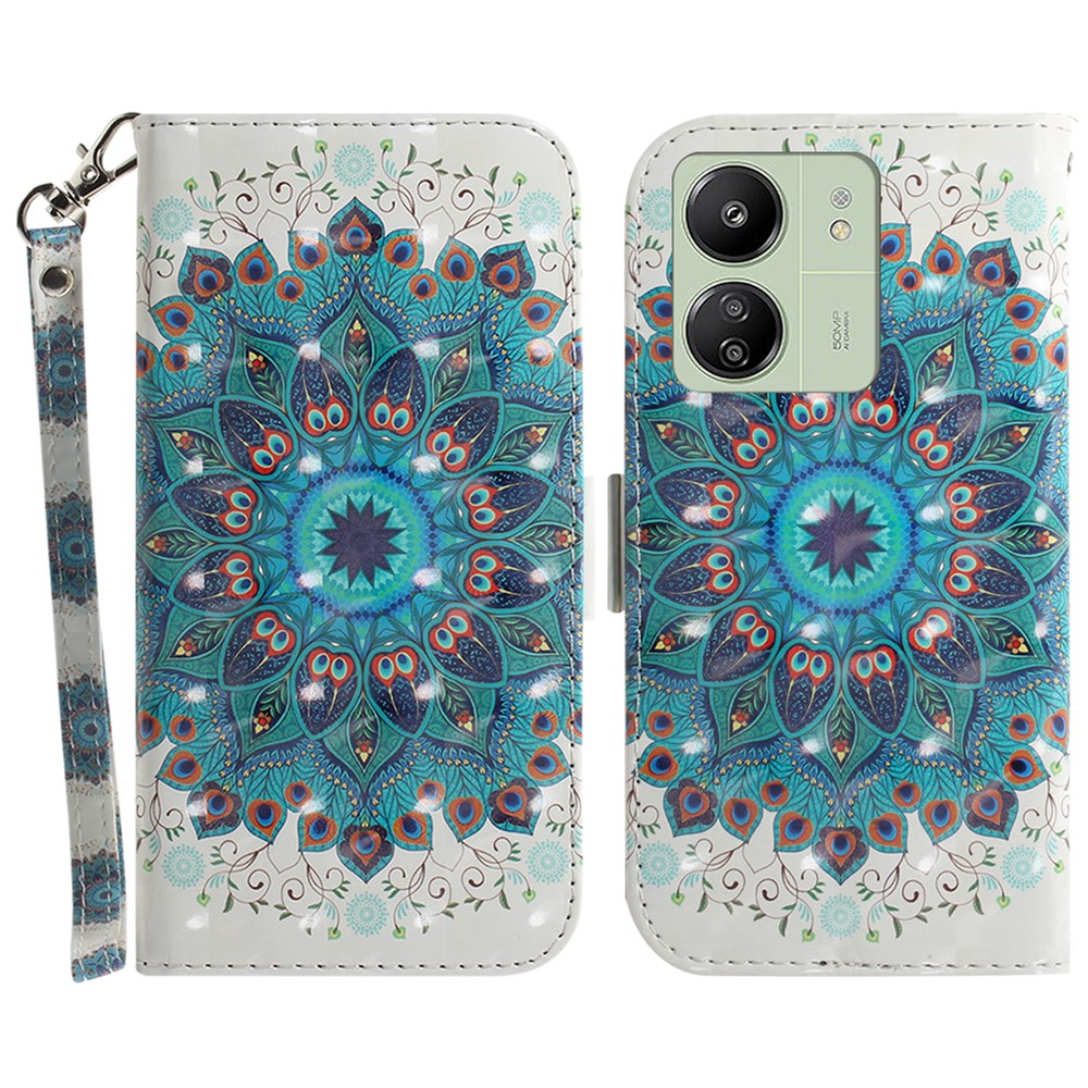 For Xiaomi Redmi 13C 4G / 13C 5G / Poco C65 4G / Poco M6 5G / 13R 5G Cell Phone Case 3D Pattern Wallet Cover