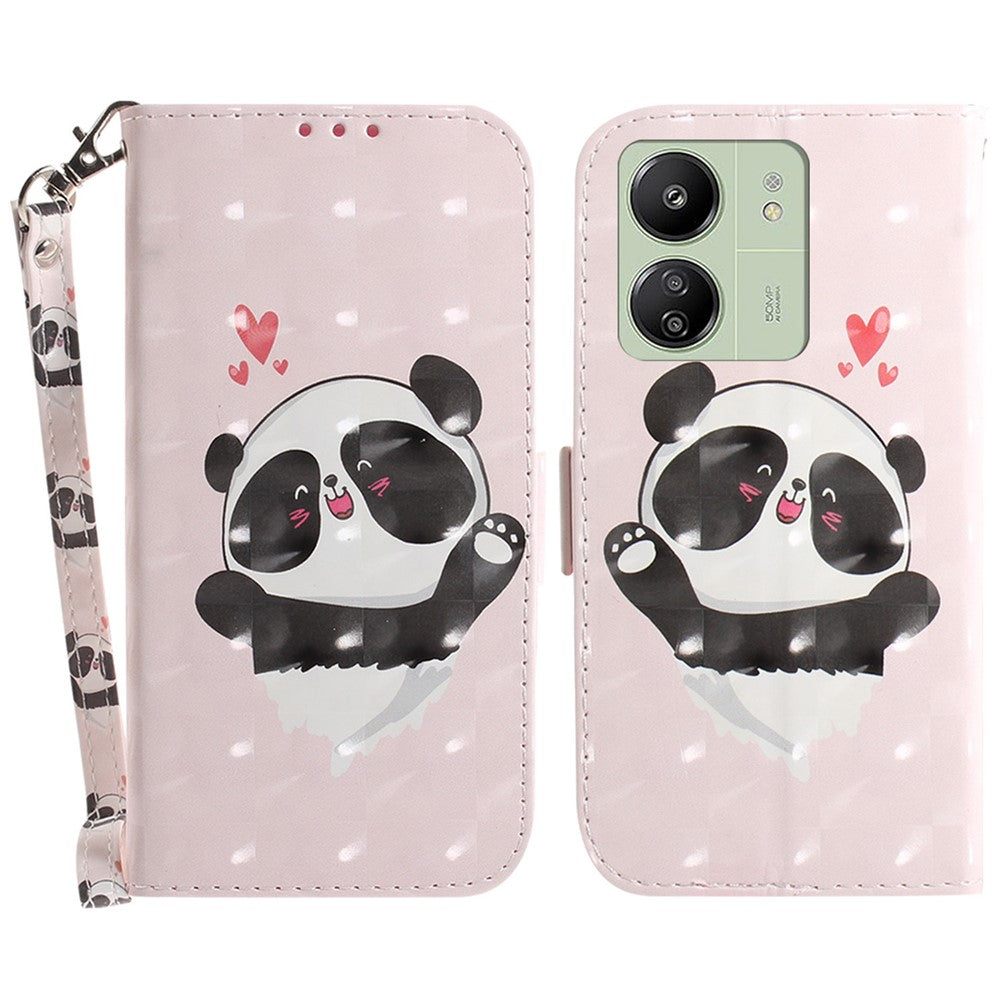 For Xiaomi Redmi 13C 4G / 13C 5G / Poco C65 4G / Poco M6 5G / 13R 5G Cell Phone Case 3D Pattern Wallet Cover