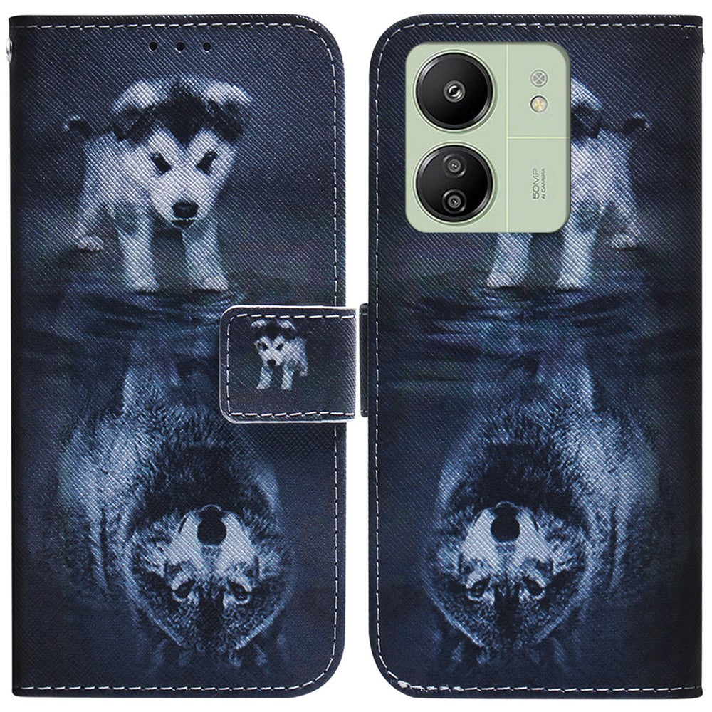 For Xiaomi Redmi 13C 4G / 13C 5G / Poco C65 4G / Poco M6 5G / 13R 5G Case PU Leather Wallet Stand Cover
