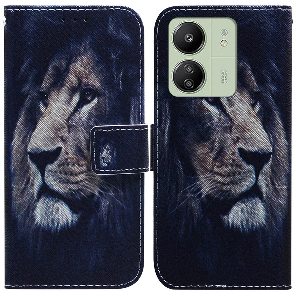 For Xiaomi Redmi 13C 4G / 13C 5G / Poco C65 4G / Poco M6 5G / 13R 5G Case PU Leather Wallet Stand Cover