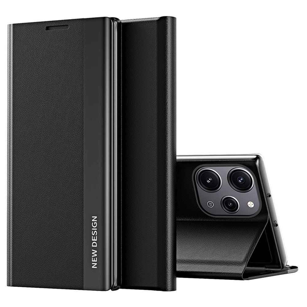 For Xiaomi Redmi 12 4G / Redmi 12 5G (Global) / Redmi 12R 4G / Redmi Note 12R 5G / Poco M6 Pro 5G Leather Case Stand Cover