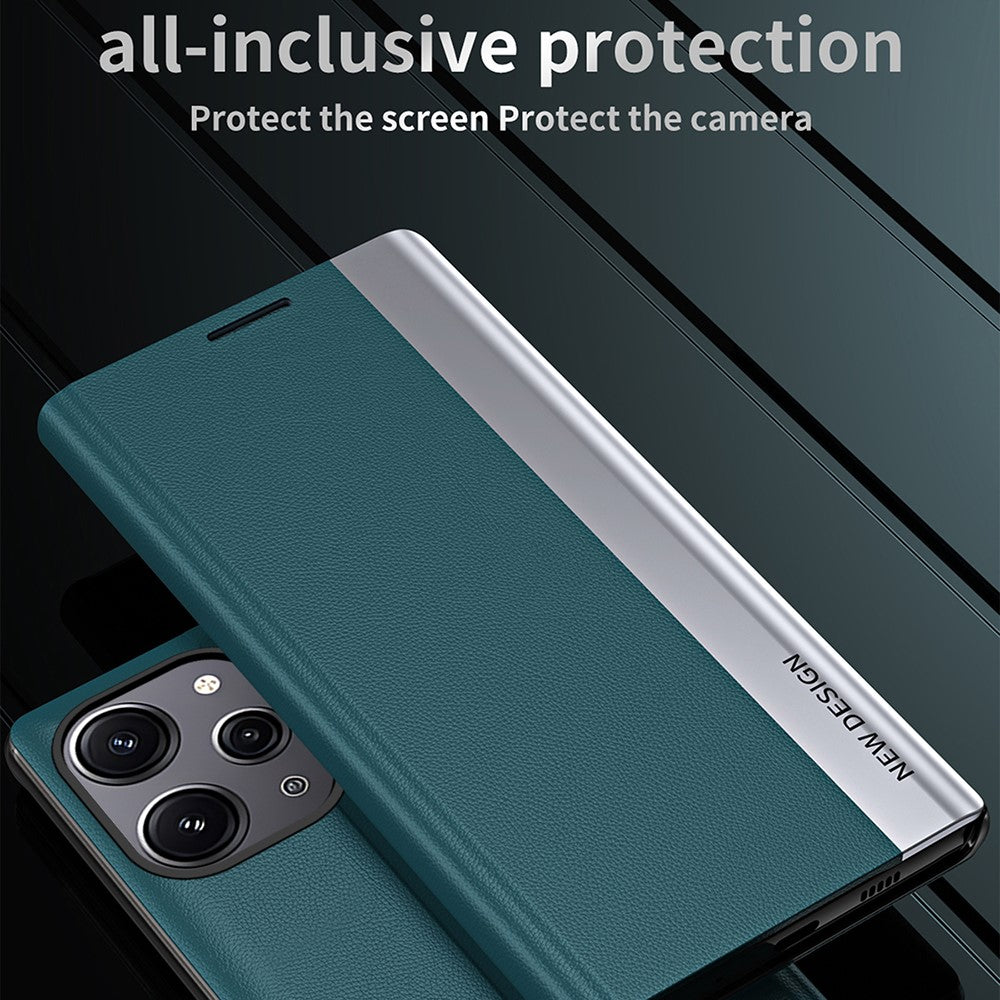 For Xiaomi Redmi 12 4G / Redmi 12 5G (Global) / Redmi 12R 4G / Redmi Note 12R 5G / Poco M6 Pro 5G Leather Case Stand Cover