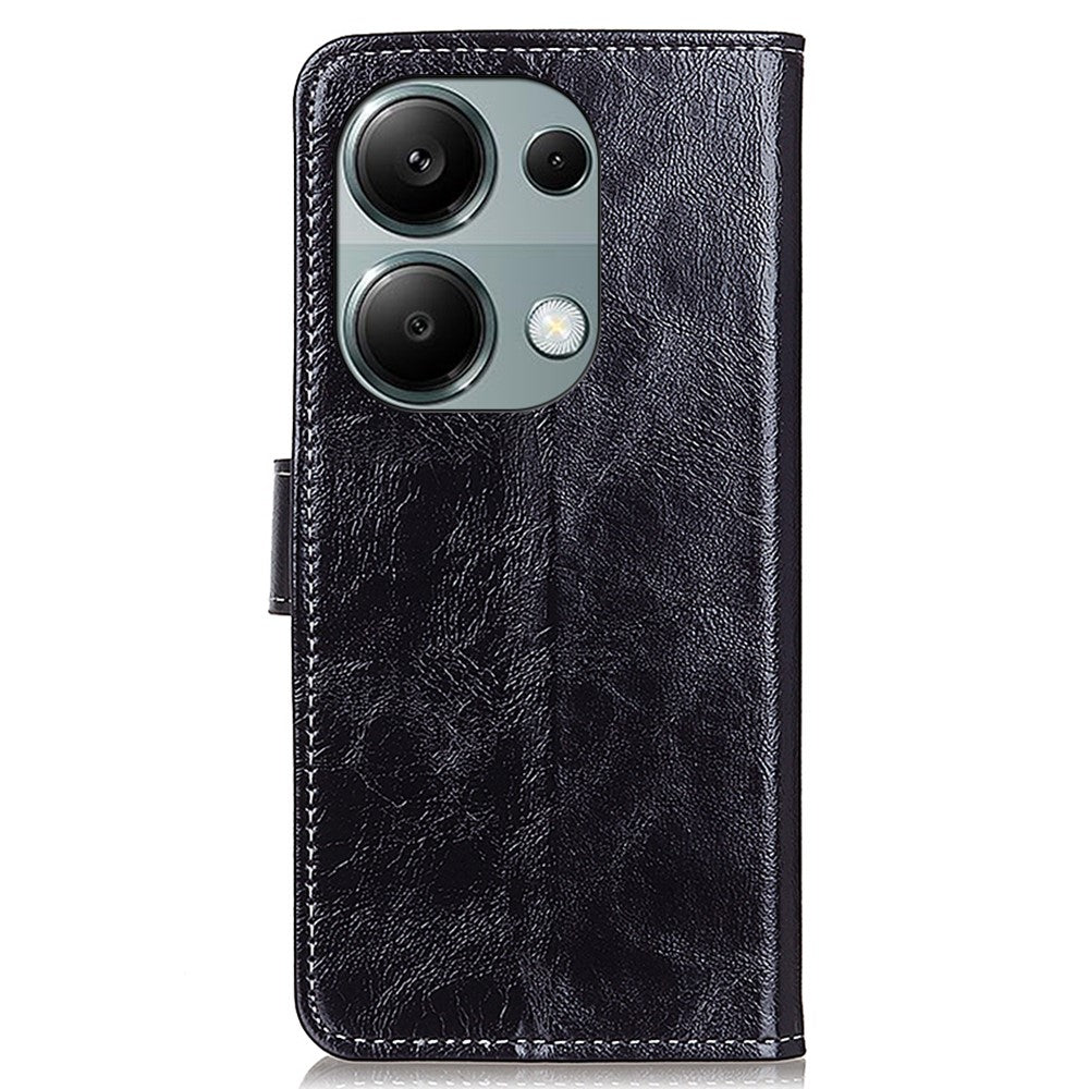 For Xiaomi Redmi Note 13 Pro 4G / Poco M6 Pro 4G Wallet Phone Case Retro Crazy Horse Texture PU Leather Cover