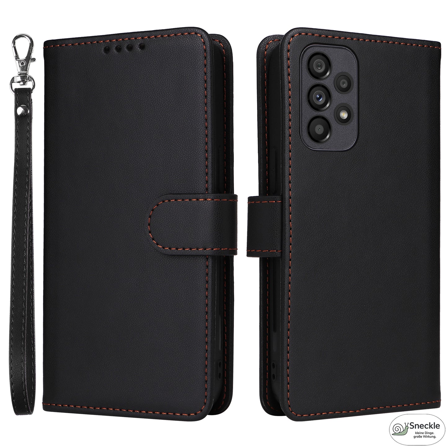 Galaxy A73 5G Leder-Wallet-Hülle – Magnetisch