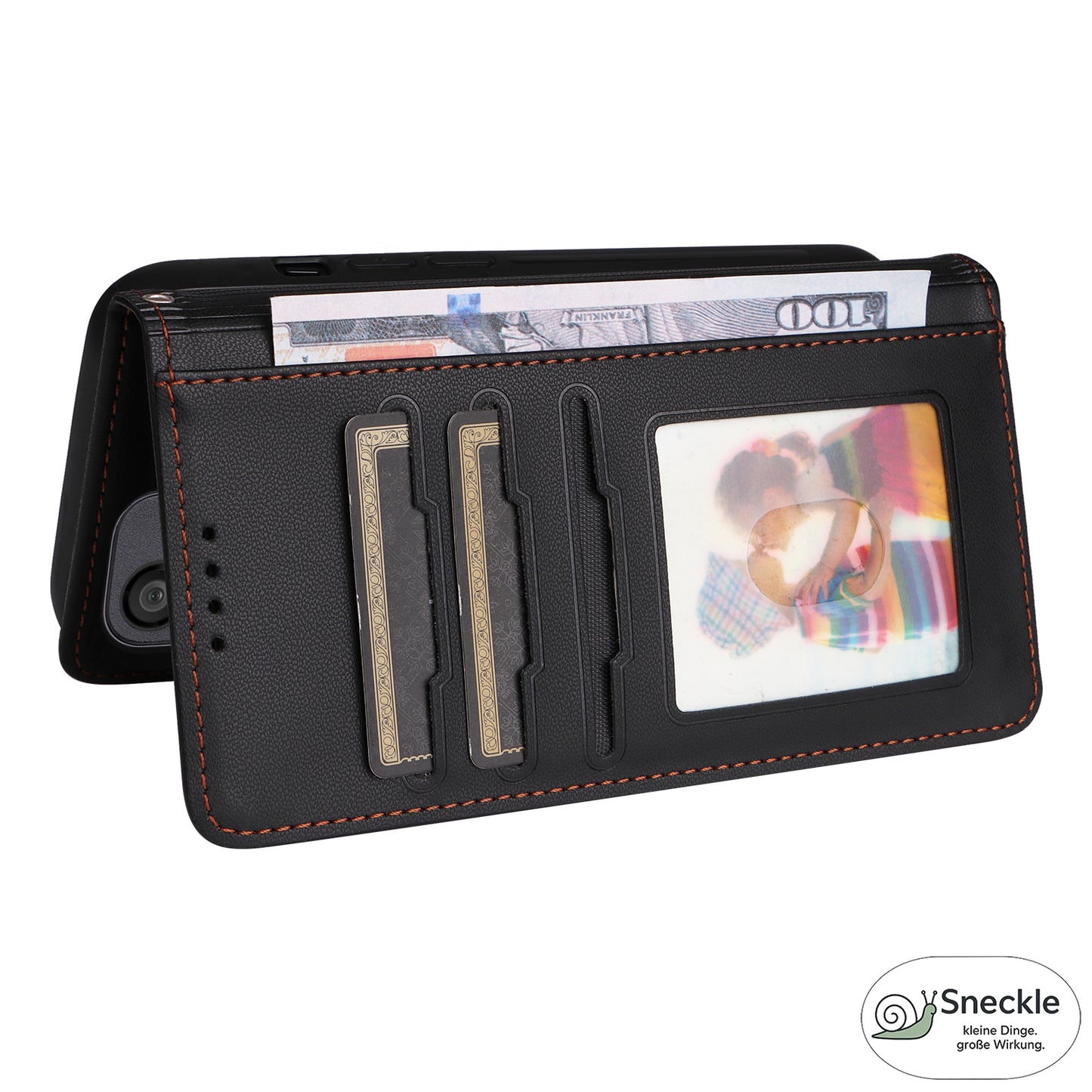 Galaxy A73 5G Leder-Wallet-Hülle – Magnetisch