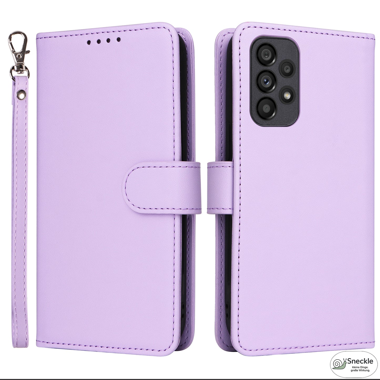 Galaxy A73 5G Leder-Wallet-Hülle – Magnetisch