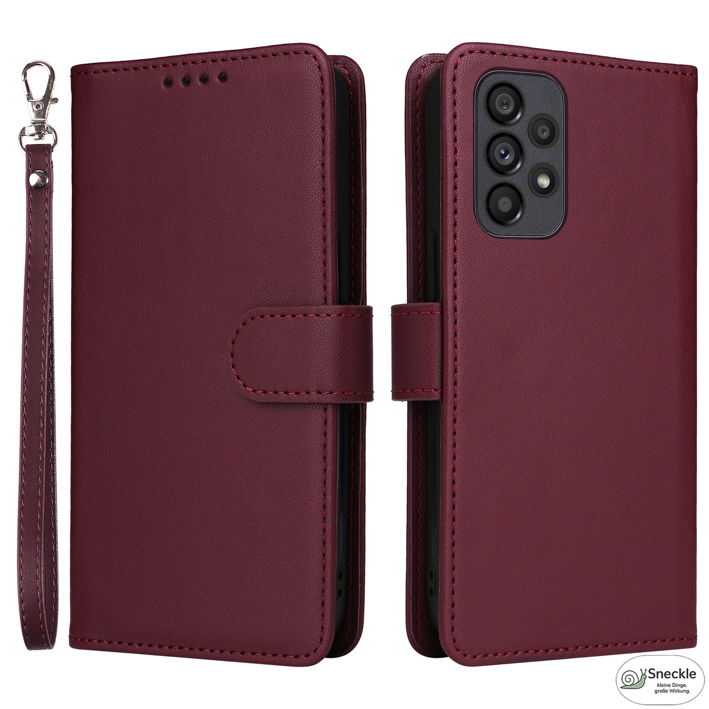 Galaxy A73 5G Leder-Wallet-Hülle – Magnetisch