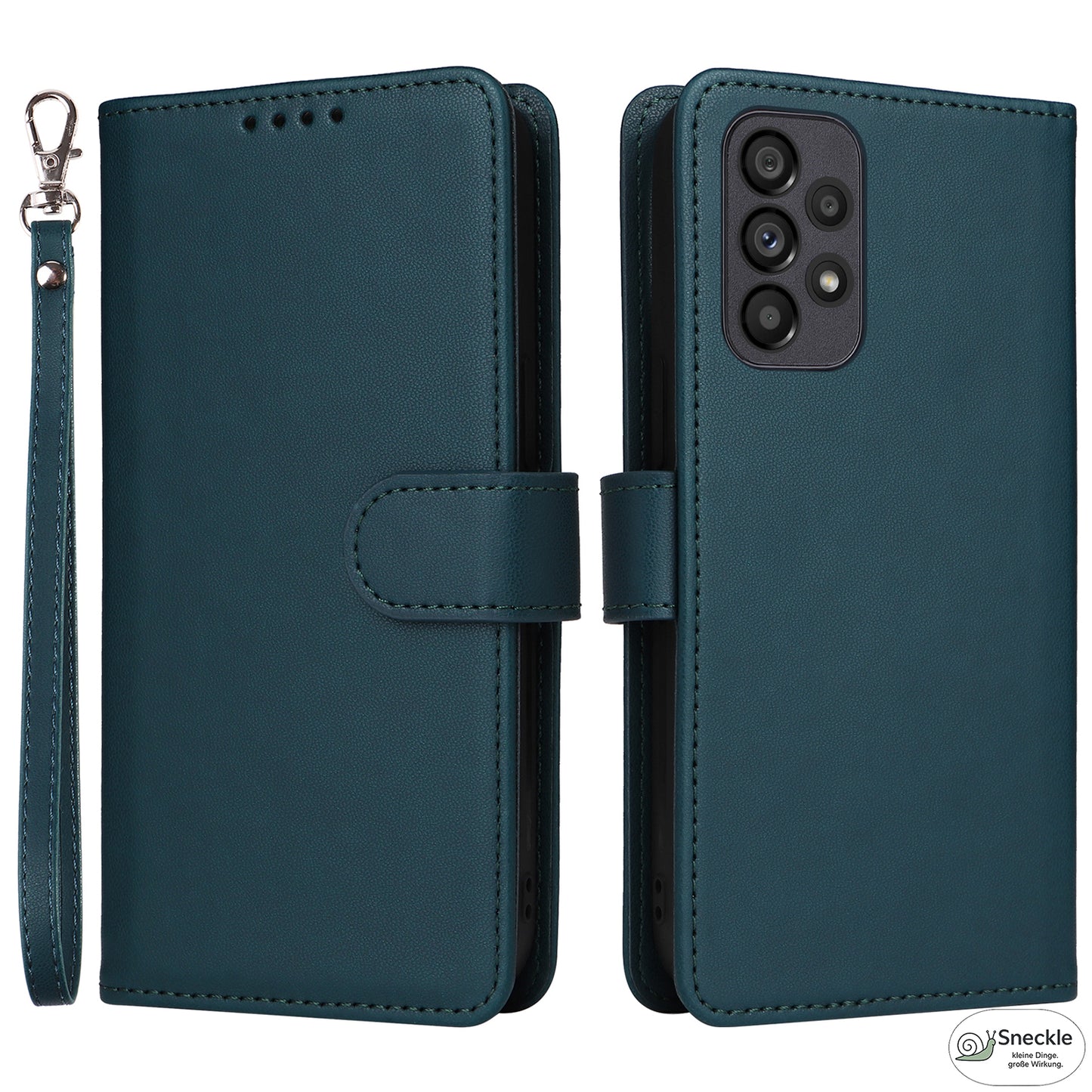 Galaxy A73 5G Leder-Wallet-Hülle – Magnetisch