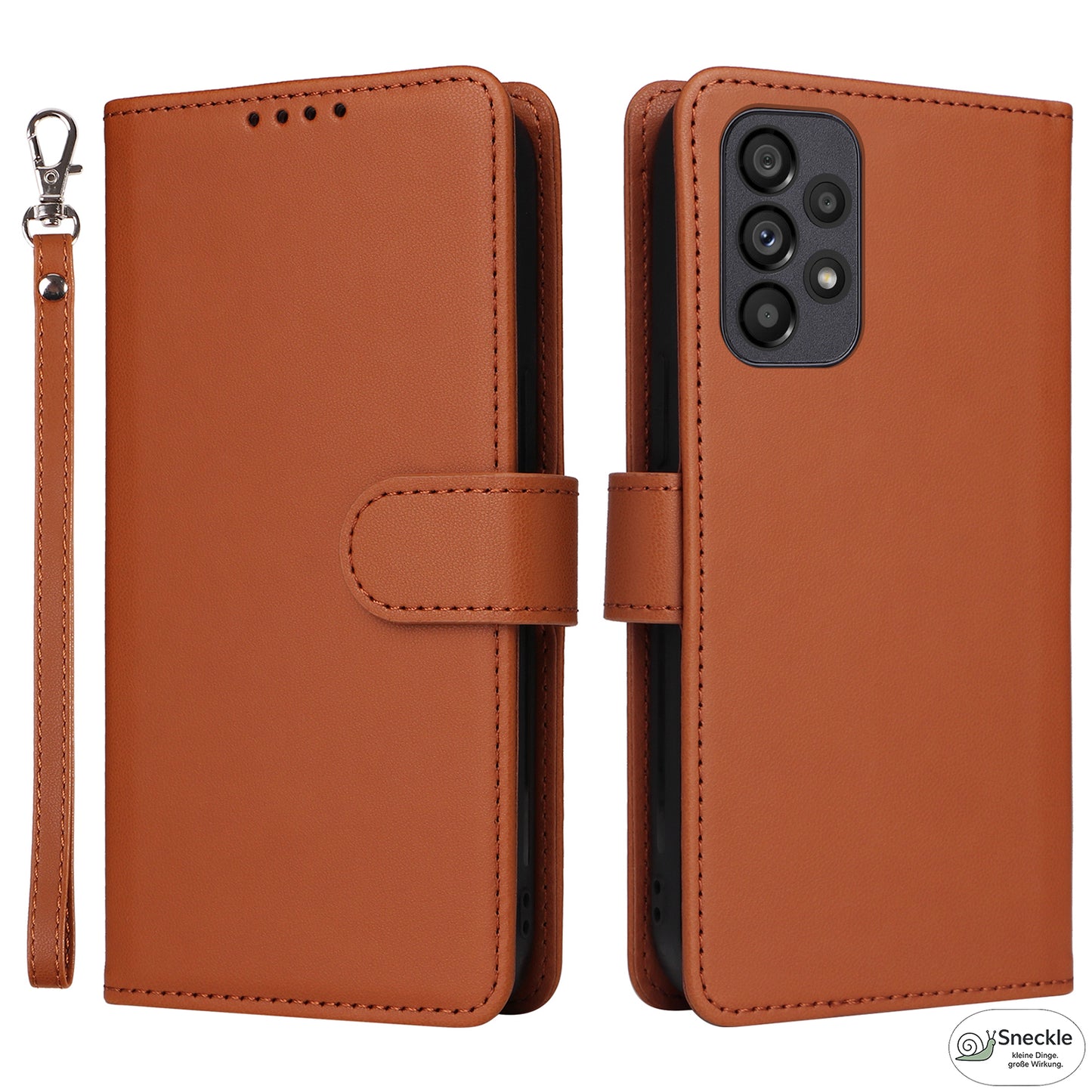 Galaxy A73 5G Leder-Wallet-Hülle – Magnetisch