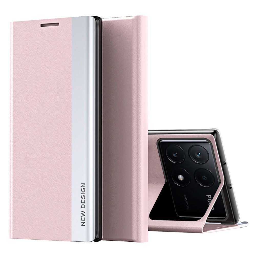 For Xiaomi Poco X6 Pro 5G / Redmi K70E 5G Case Electroplating Foldable Stand Phone Cover