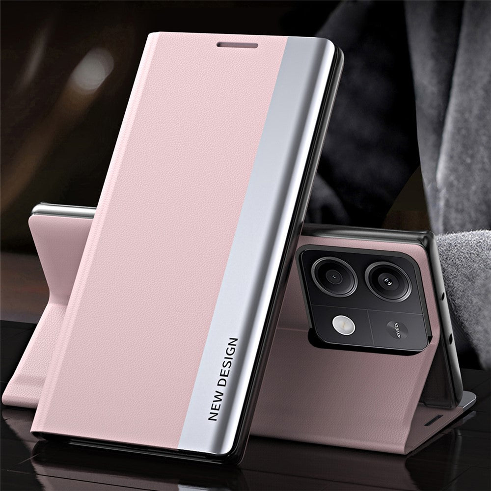 For Xiaomi Redmi Note 13 5G Phone Cover PC Shell+Leather Scratch-proof Case