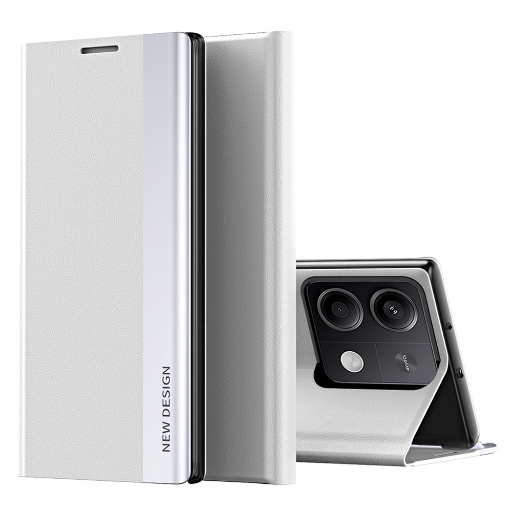 For Xiaomi Redmi Note 13 Pro 5G / Poco X6 5G Stand Case Drop-proof PC+Leather Phone Guard Cover