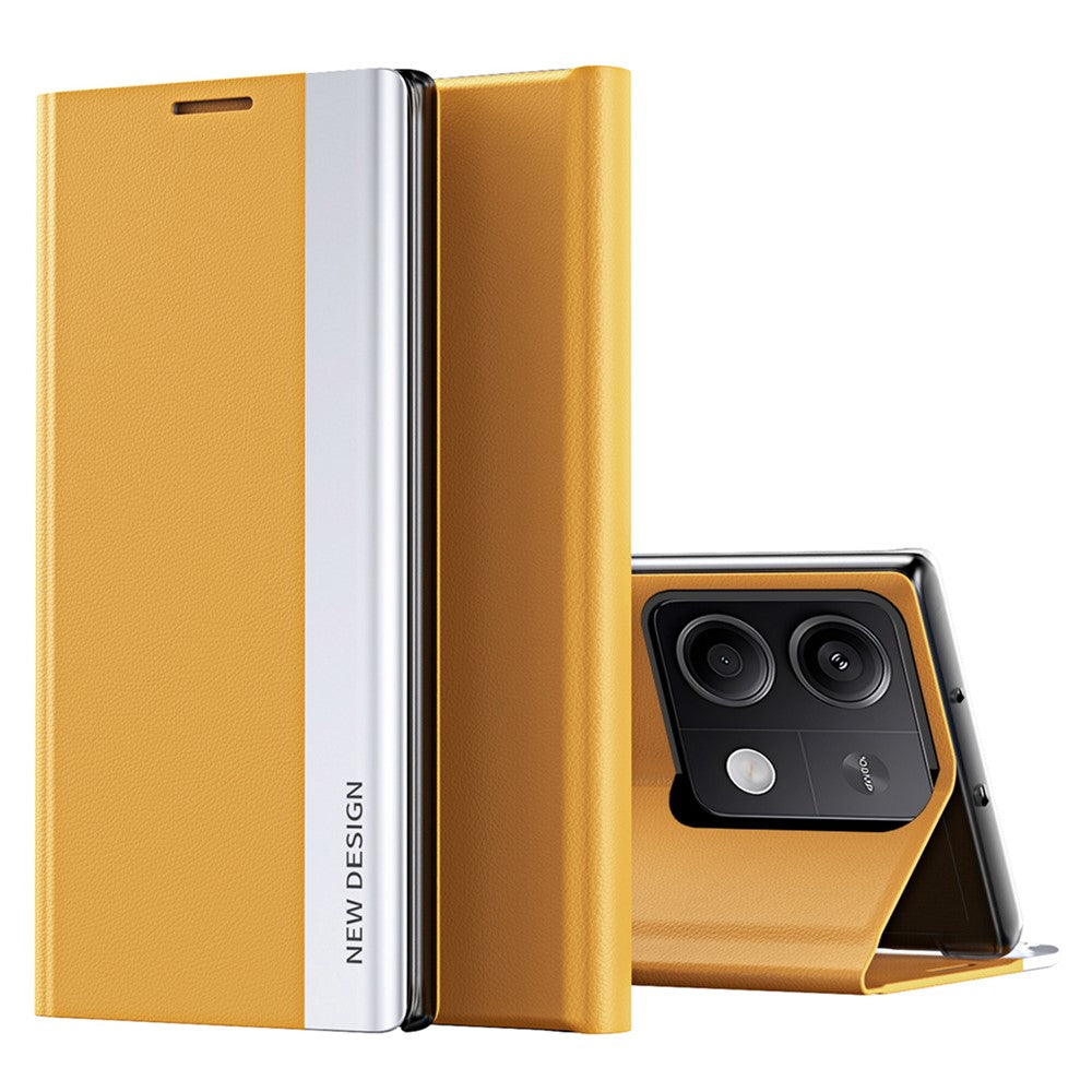 For Xiaomi Redmi Note 13 Pro 5G / Poco X6 5G Stand Case Drop-proof PC+Leather Phone Guard Cover