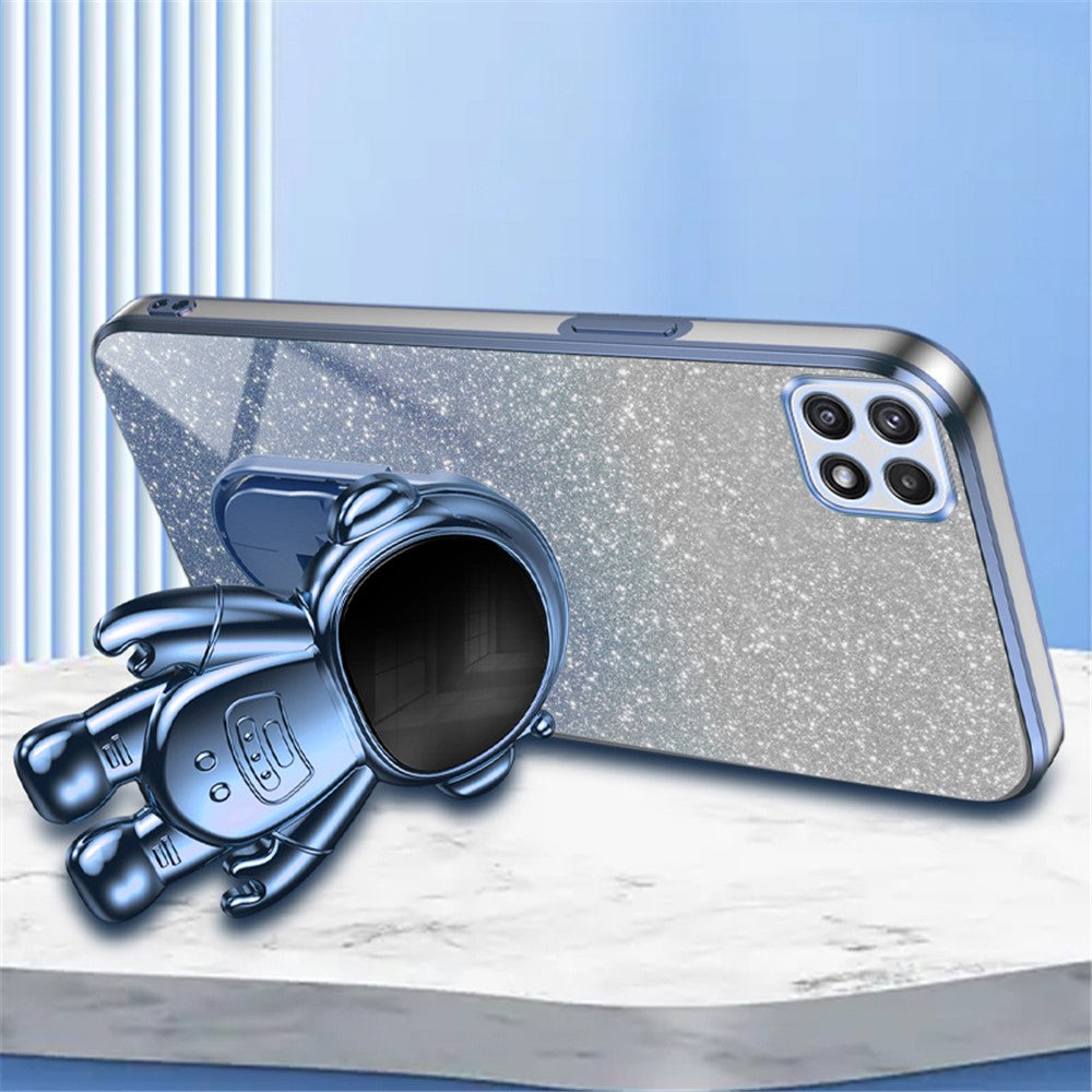 Galaxy A22 5G Hülle – Kratzfest – Mit Astronaut-Ständer