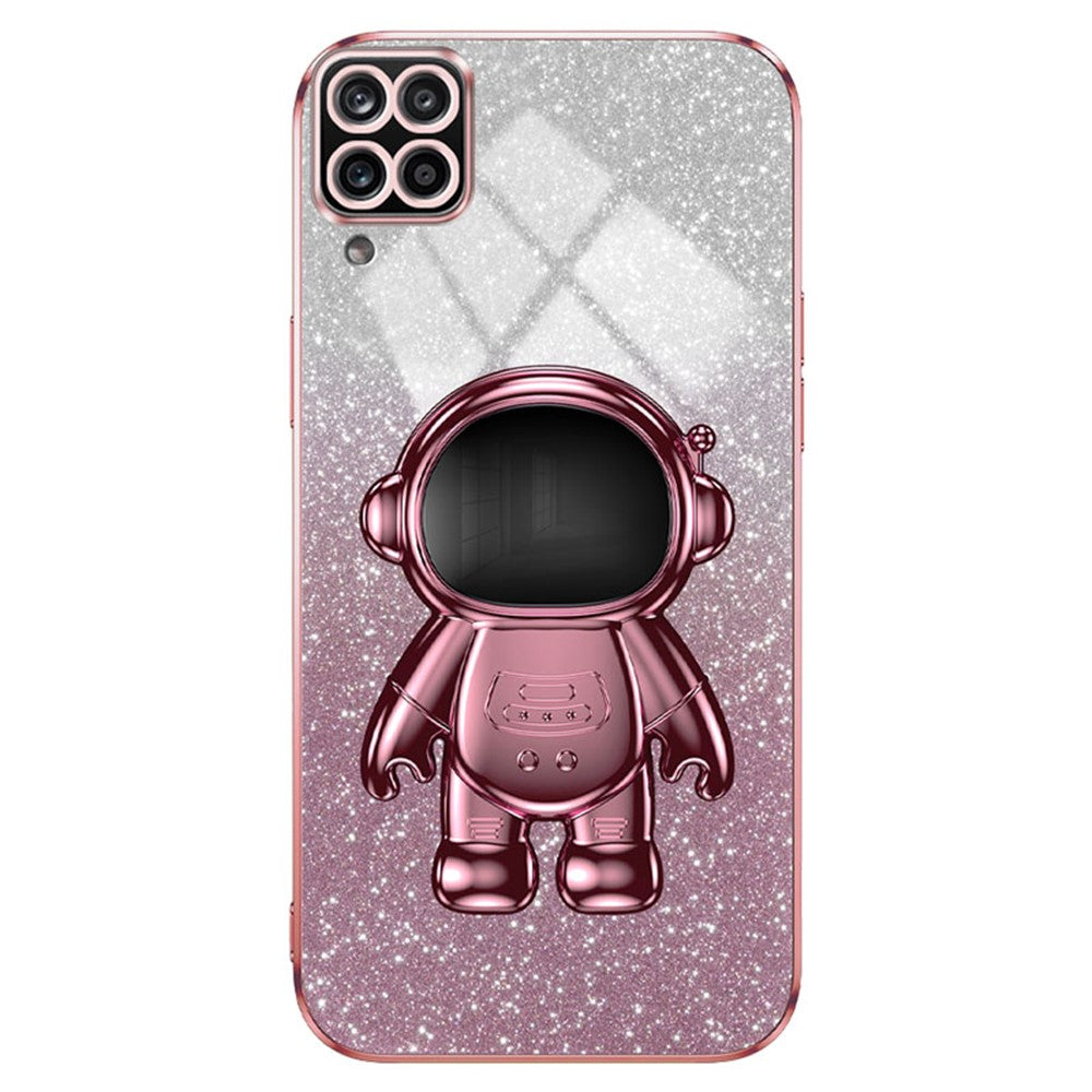 Galaxy A12 Hülle – Kratzfest – Mit Astronaut-Ständer