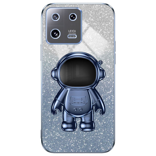 Xiaomi 13 Handyhülle – Glitzernde PC+TPU-Galvanik- mit niedlichem Astronauten-Ständer