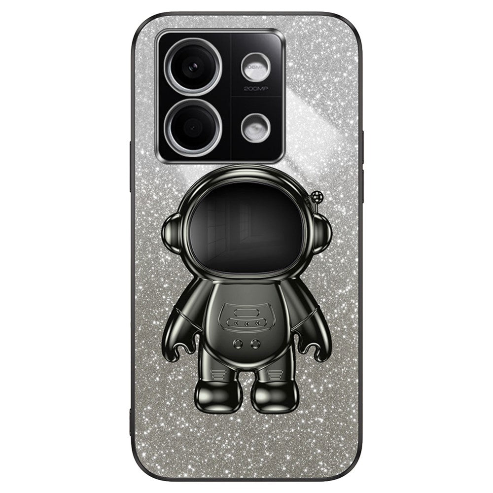 For Xiaomi Redmi Note 13 4G Case Glitter Powder Anti-scratch PC+TPU Phone Kickstand Cover