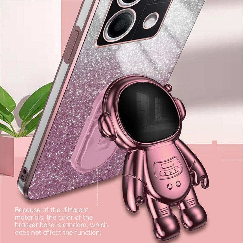 For Xiaomi Redmi Note 13 5G Cover Astronaut Kickstand Glitter Powder Mobile Phone Case
