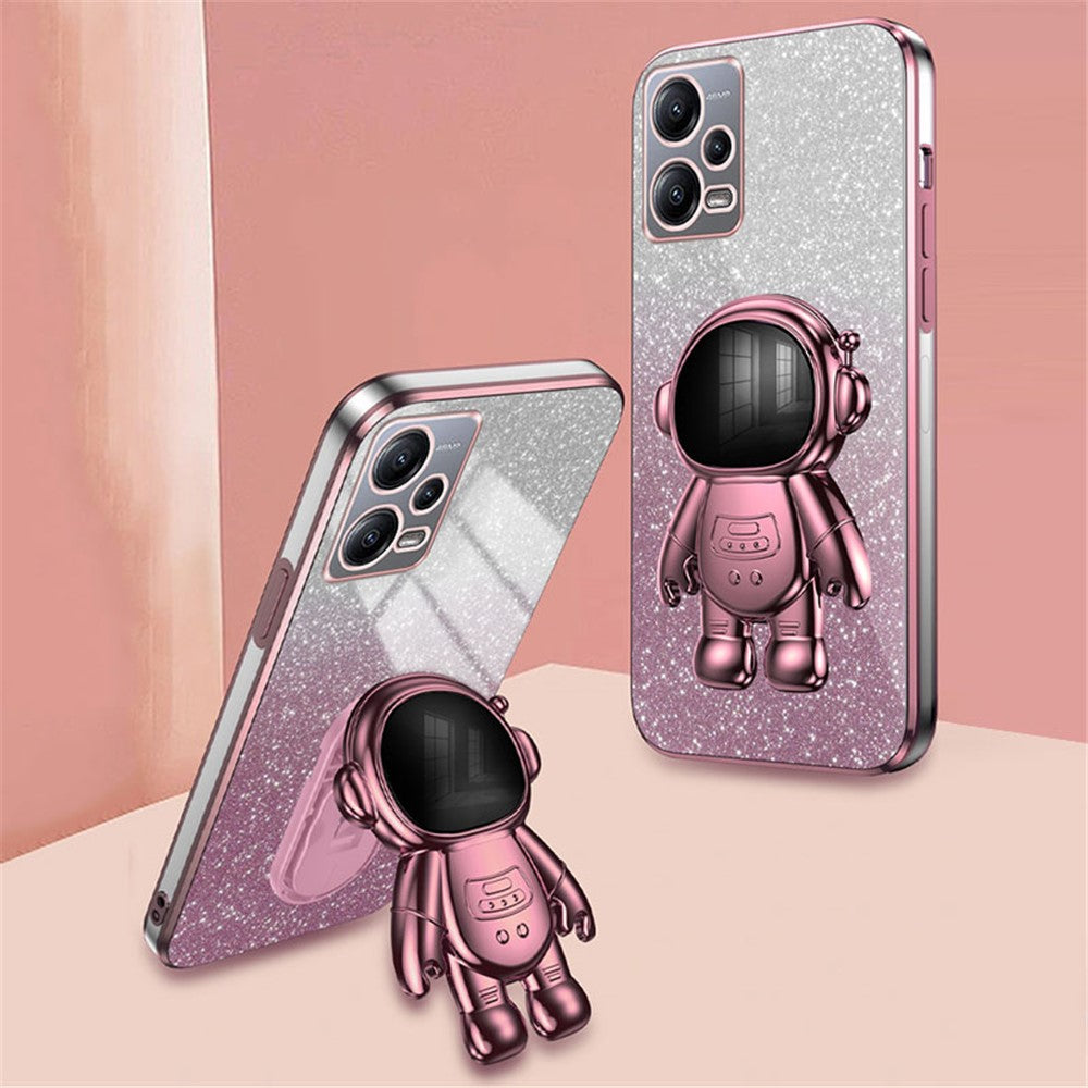 For Xiaomi Redmi Note 12 5G (Global) / Poco X5 5G Astronaut Kickstand Case PC+TPU Phone Cover