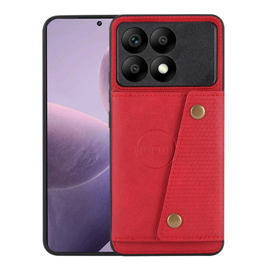 For Xiaomi Poco F6 Pro 5G / Redmi K70 5G / K70 Pro 5G Case Card Slots Magnetic Car Mount Phone Cover