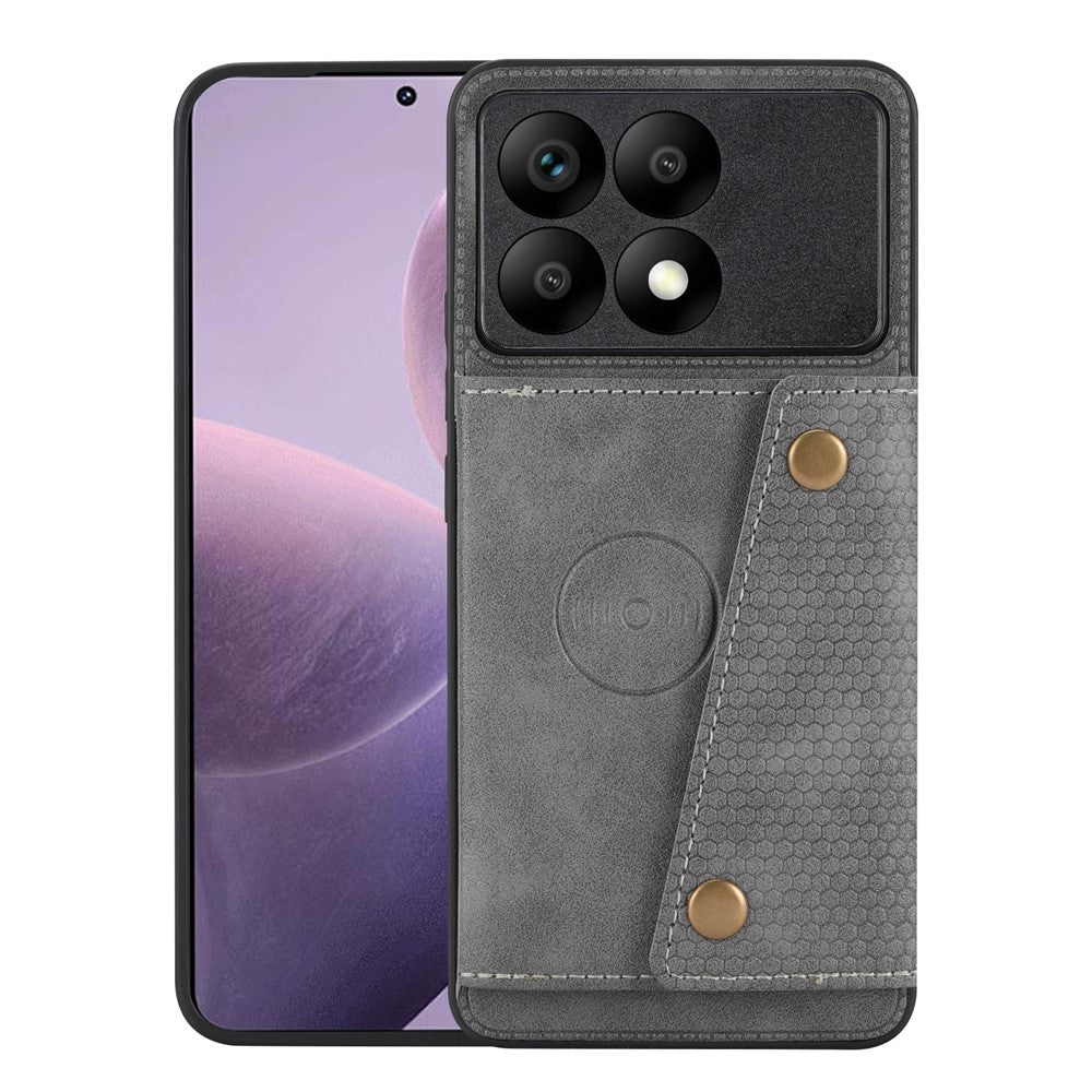 For Xiaomi Poco F6 Pro 5G / Redmi K70 5G / K70 Pro 5G Case Card Slots Magnetic Car Mount Phone Cover