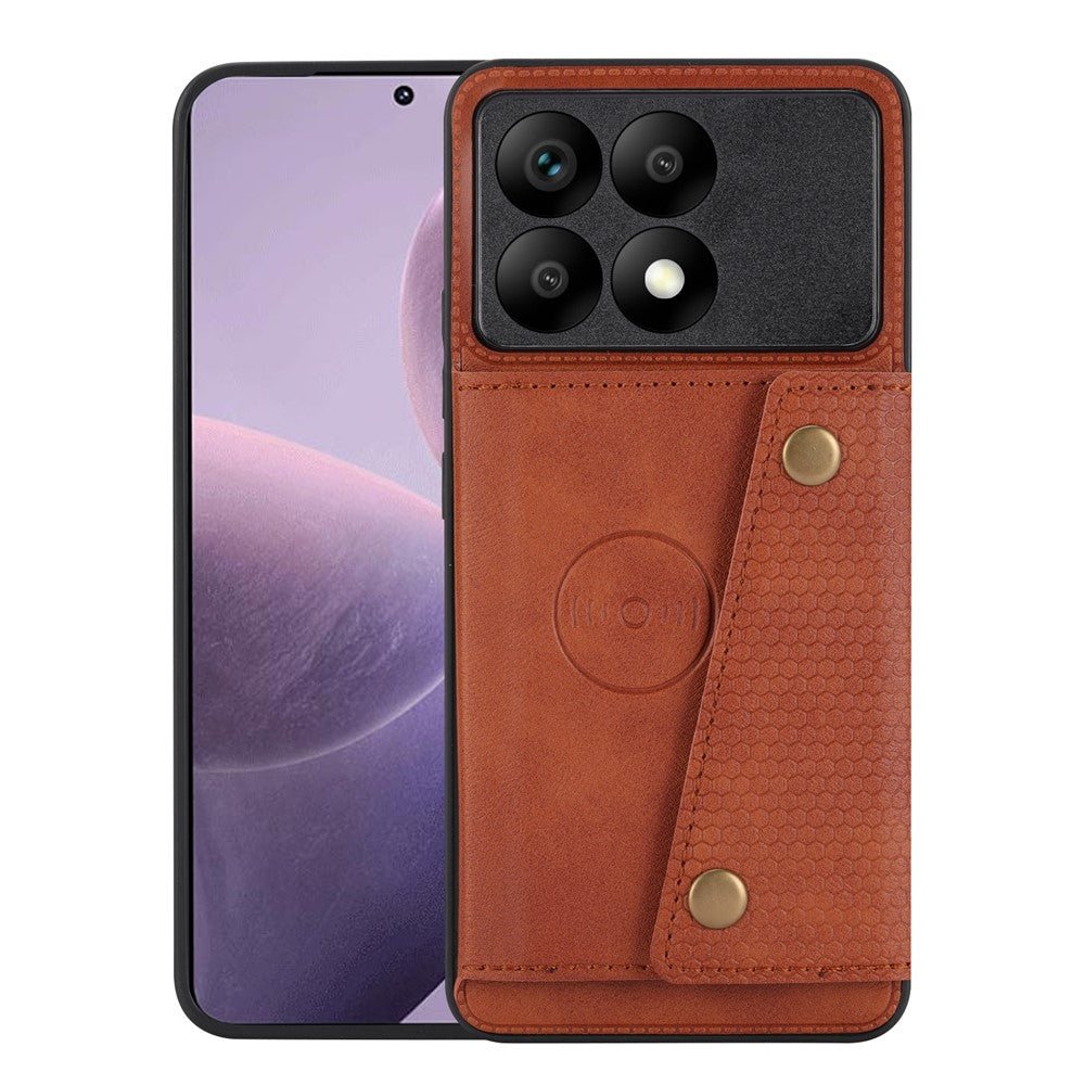 For Xiaomi Poco F6 Pro 5G / Redmi K70 5G / K70 Pro 5G Case Card Slots Magnetic Car Mount Phone Cover