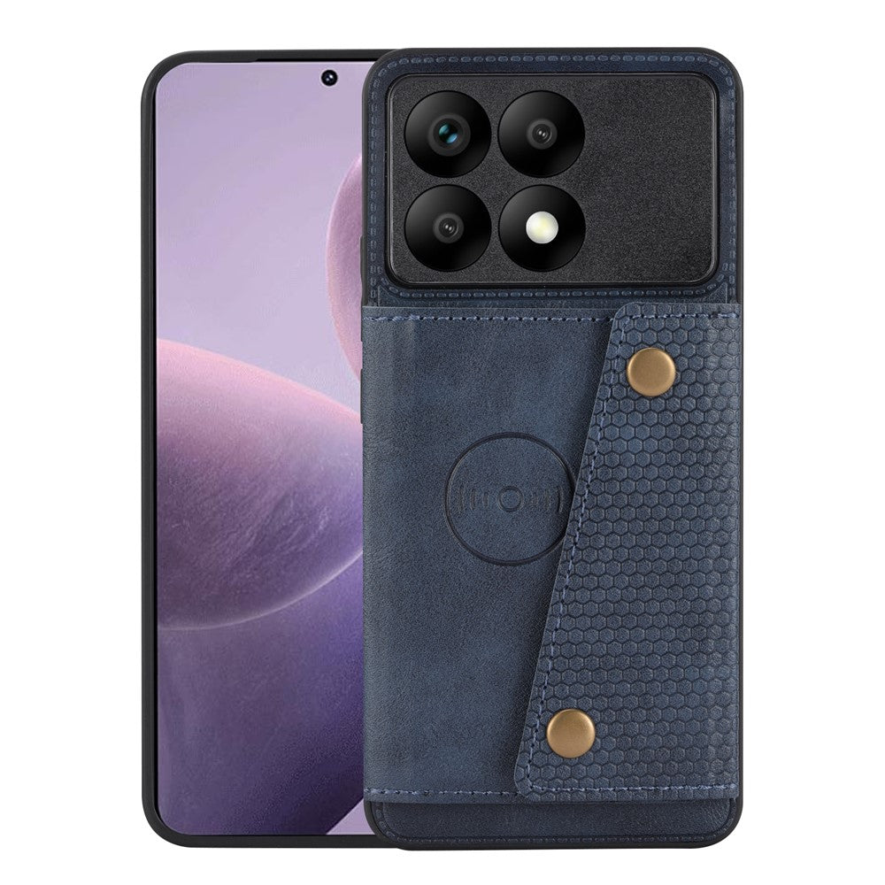 For Xiaomi Poco F6 Pro 5G / Redmi K70 5G / K70 Pro 5G Case Card Slots Magnetic Car Mount Phone Cover