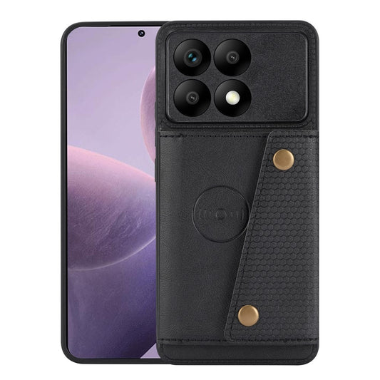 For Xiaomi Poco F6 Pro 5G / Redmi K70 5G / K70 Pro 5G Case Card Slots Magnetic Car Mount Phone Cover