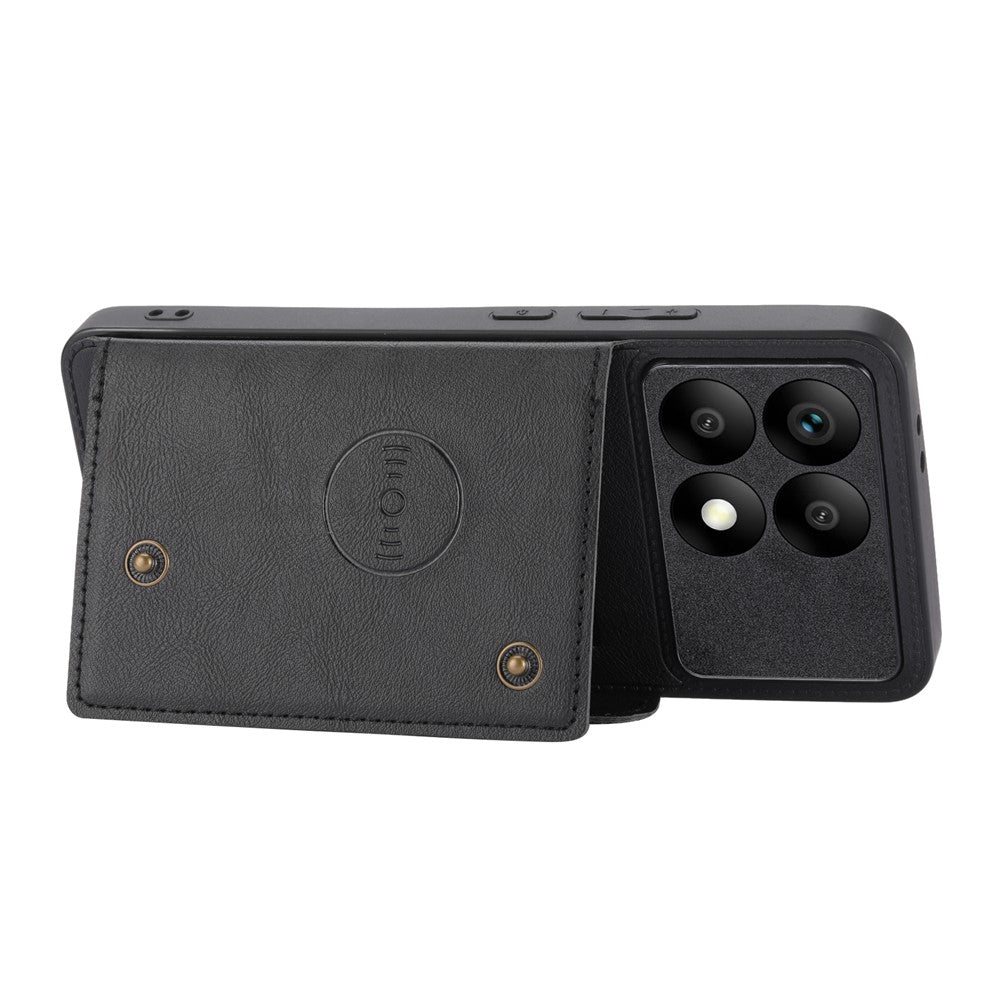 For Xiaomi Poco F6 Pro 5G / Redmi K70 5G / K70 Pro 5G Case Card Slots Magnetic Car Mount Phone Cover