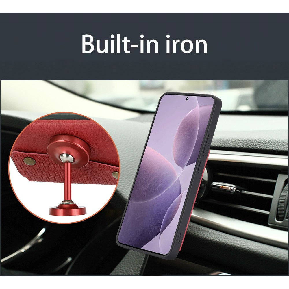 For Xiaomi Poco F6 Pro 5G / Redmi K70 5G / K70 Pro 5G Case Card Slots Magnetic Car Mount Phone Cover