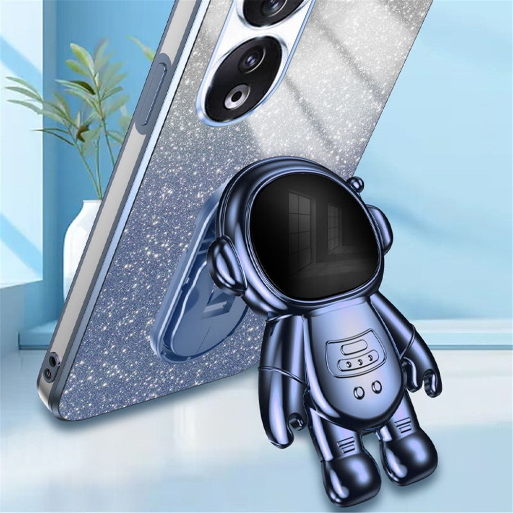 For Honor 90 Phone Shell PC+TPU Anti-scratch Phone Case with Astronaut Kickstand
